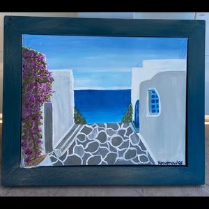 Greece\Mykonos inspired painting 🖼🧿🇬🇷